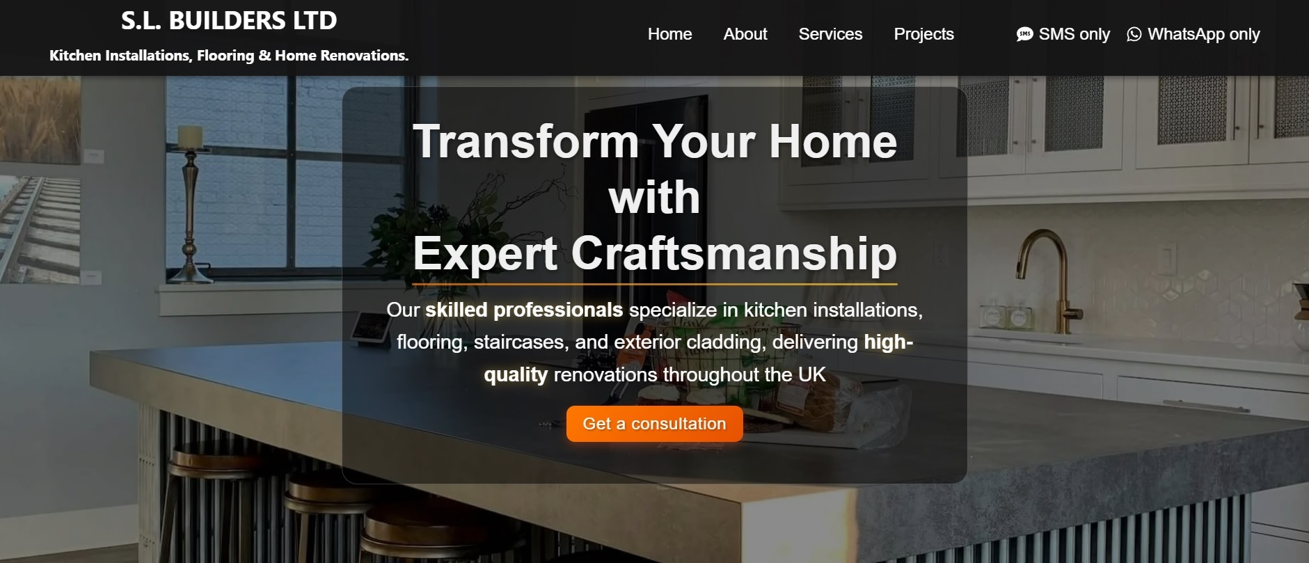 SL Builders Svetainė - Projektas